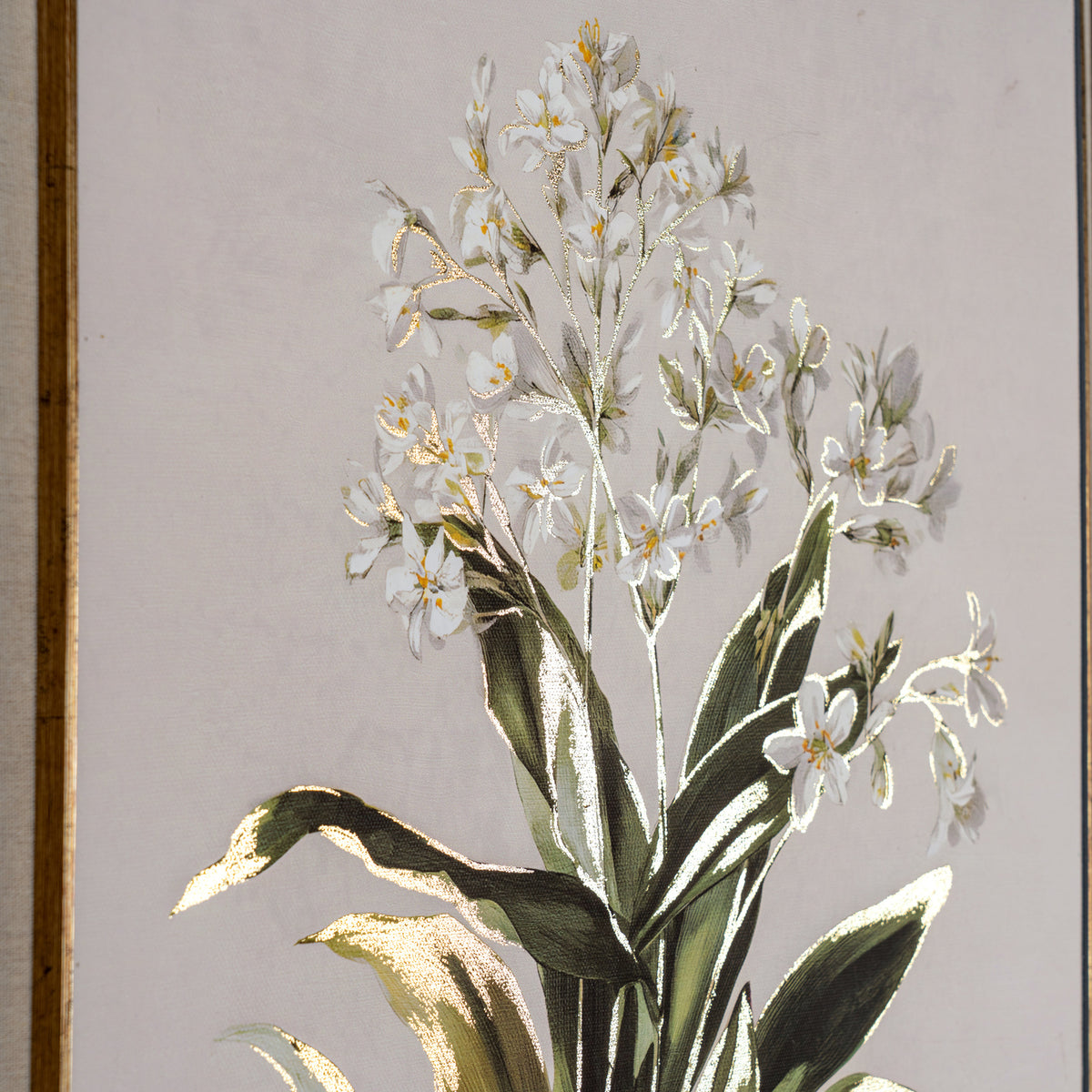 Flora & Fauna Collection White Wildflower on Linen in Frame by Hill Interiors - image 5