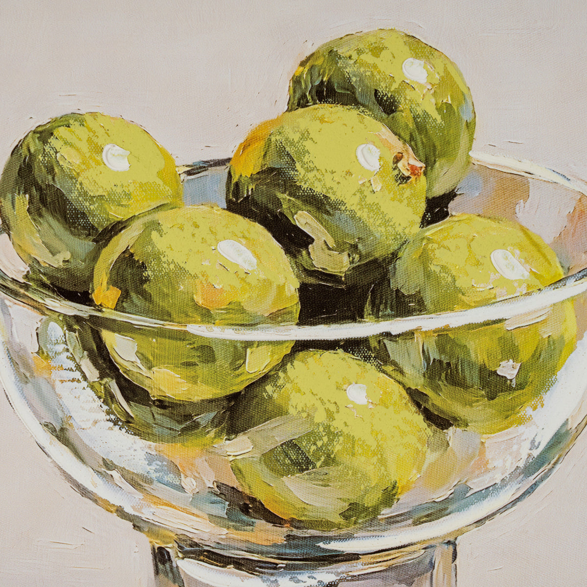 Still Life Limes Hand Painted Canvas in Frame by Hill Interiors - image 2