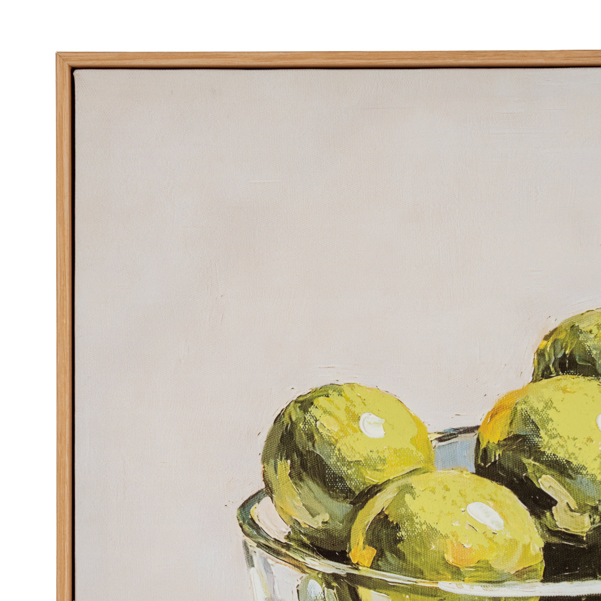 Still Life Limes Hand Painted Canvas in Frame by Hill Interiors - image 4