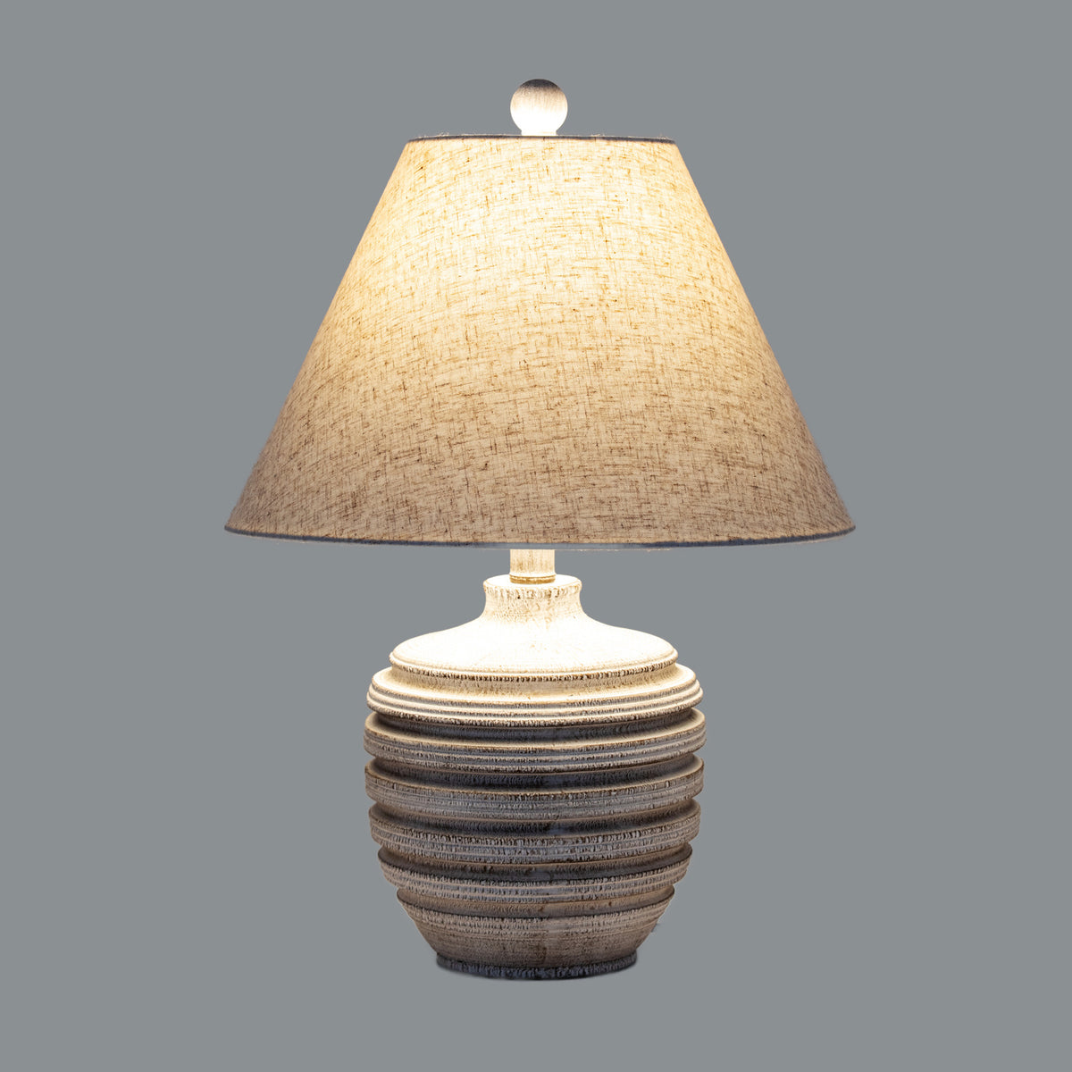 Beacon Table Lamp With Linen Shade by Hill Interiors - image 2