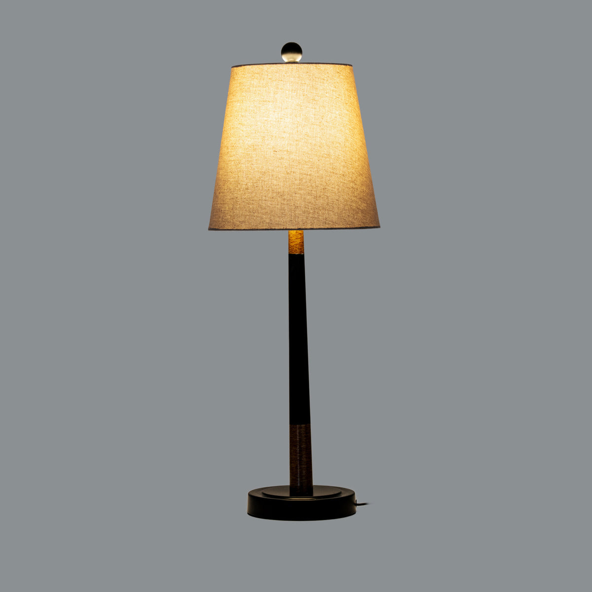 Everly Table Lamp With Grey Linen Shade by Hill Interiors - image 2