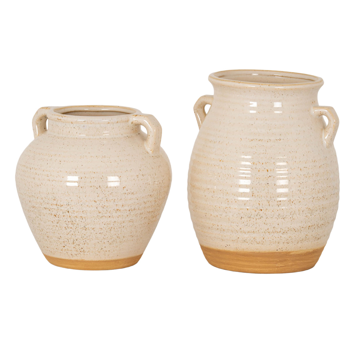 Speckled Ceramic Wide Amphora Pot by Hill Interiors - image 2