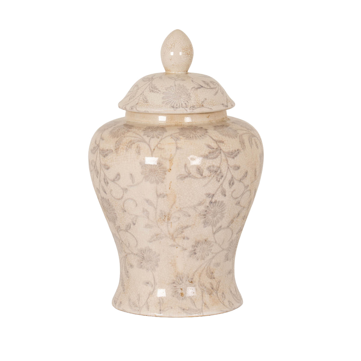 Large Grey Aster Ginger Jar by Hill Interiors