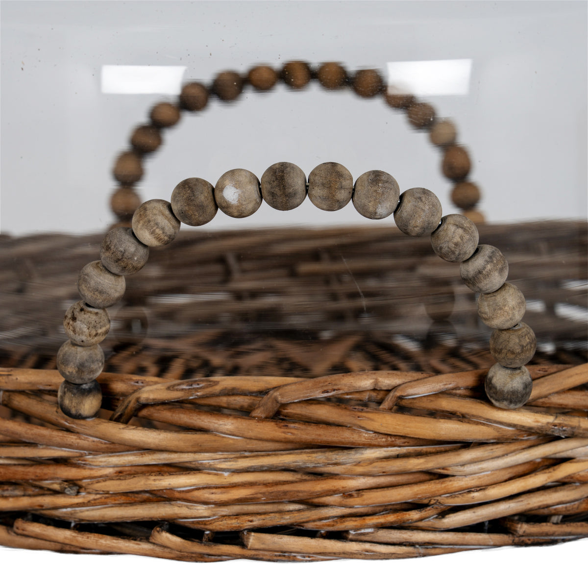 Briar Collection Wicker Tray With Glass Cloche by Hill Interiors - image 3