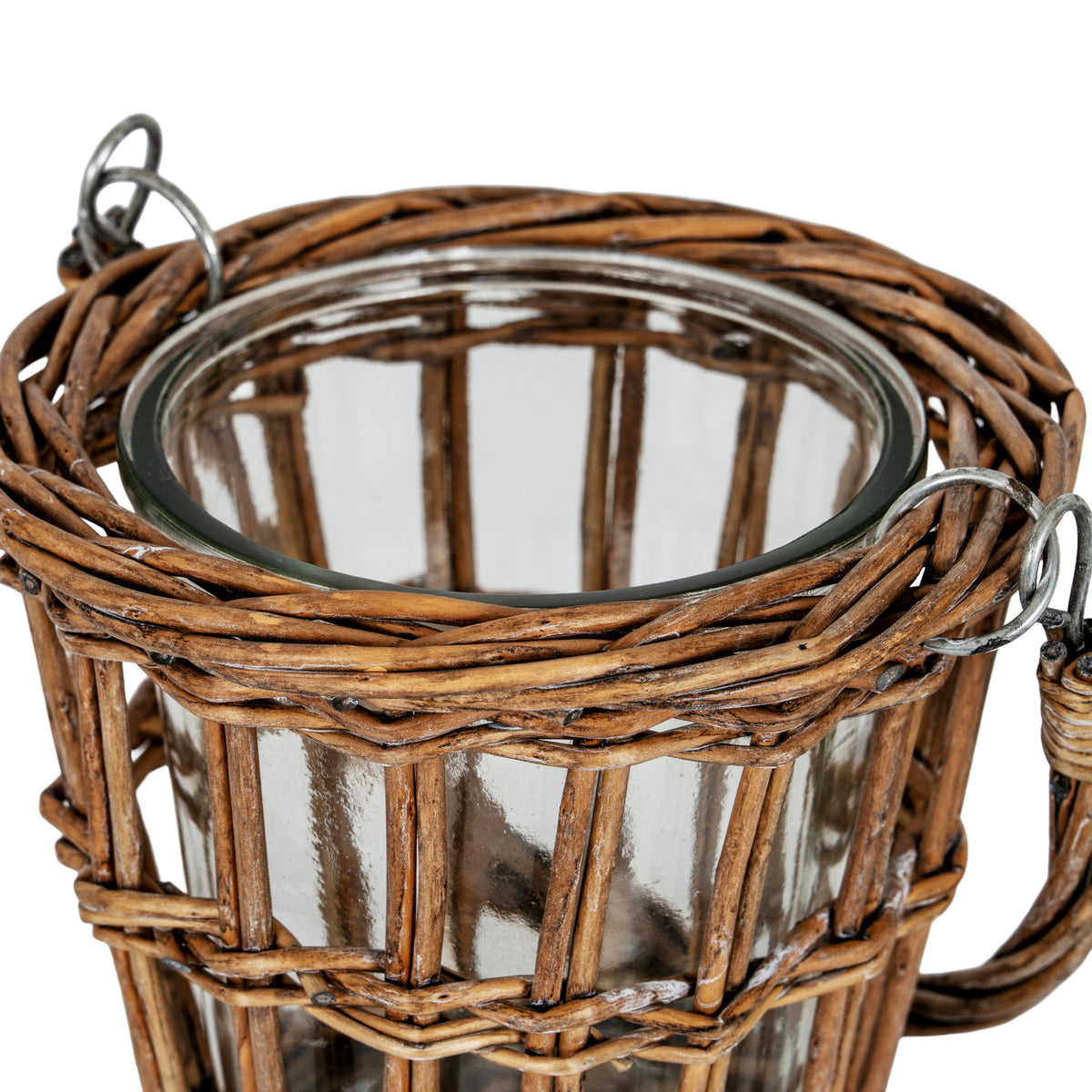 Briar Collection Wicker Basket Lantern With Handle by Hill Interiors - image 4