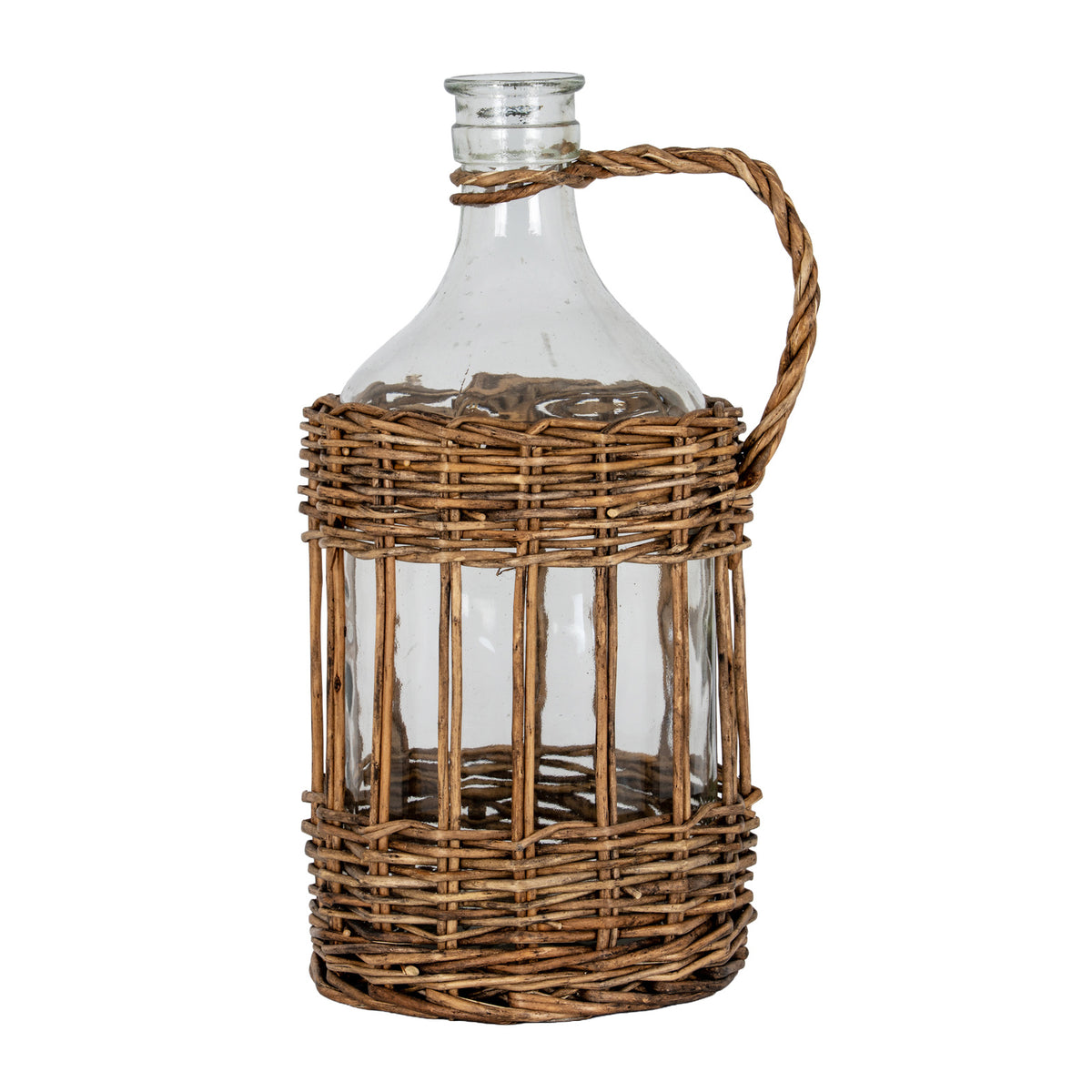 Briar Collection Large Glass And Wicker Bottle Carafe by Hill Interiors