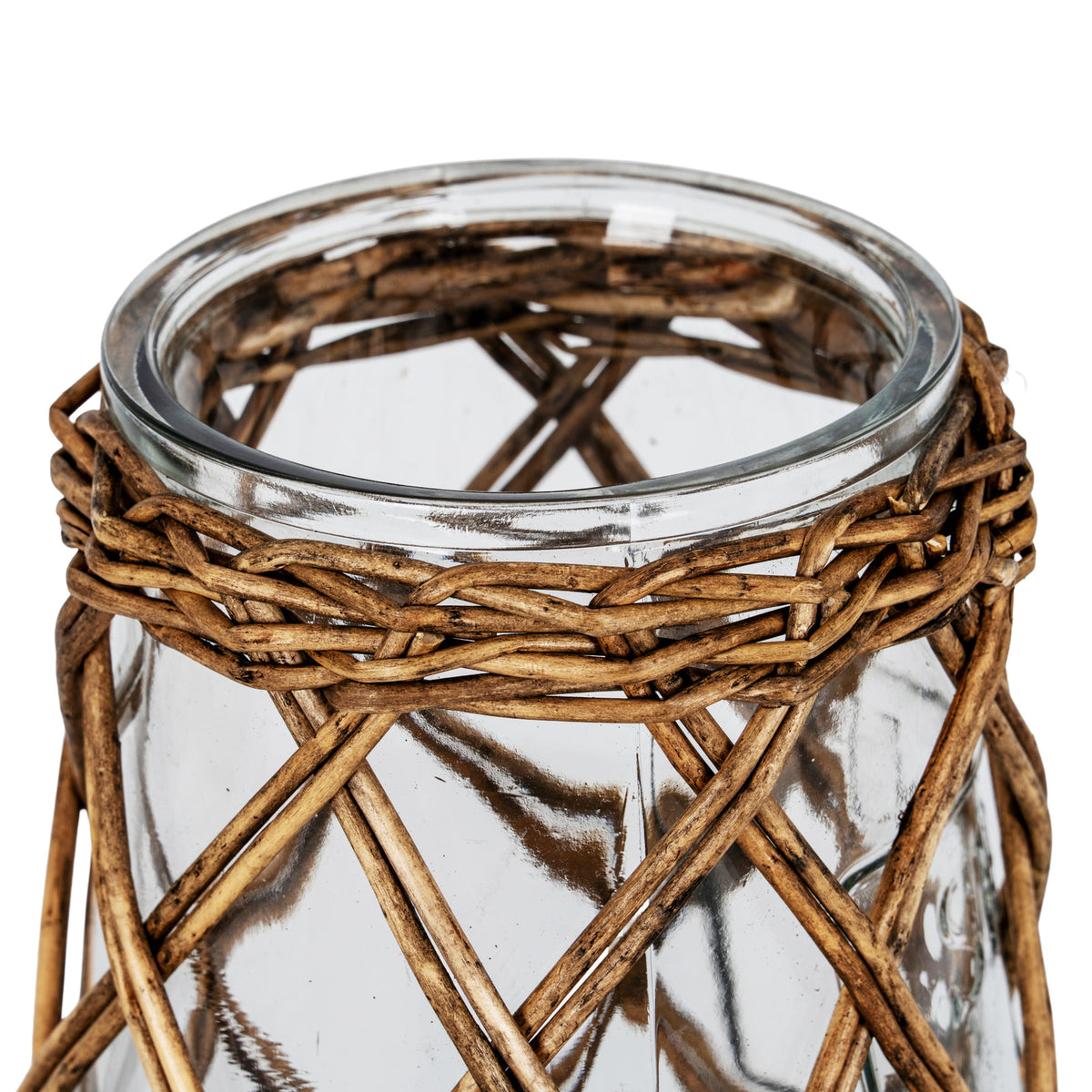Briar Collection Large Wicker Pillar Lantern by Hill Interiors - image 4
