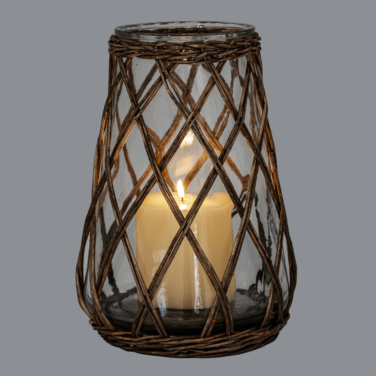 Briar Collection Wicker Pillar Lantern by Hill Interiors - image 3