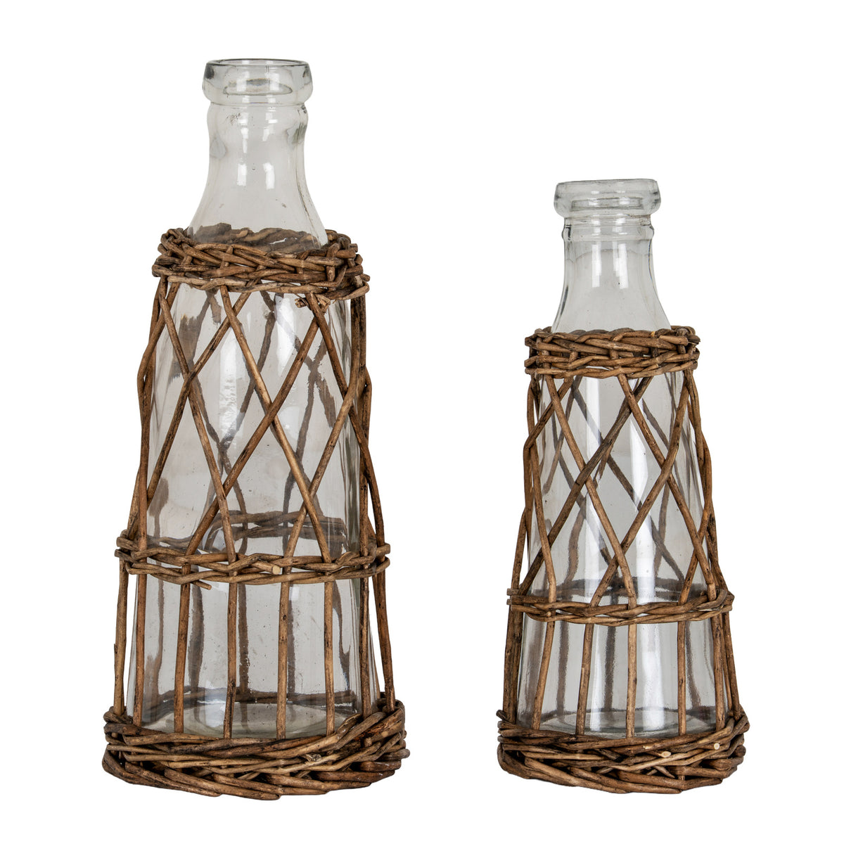 Briar Collection Medium Glass And Wicker Bottle Carafe by Hill Interiors - image 2