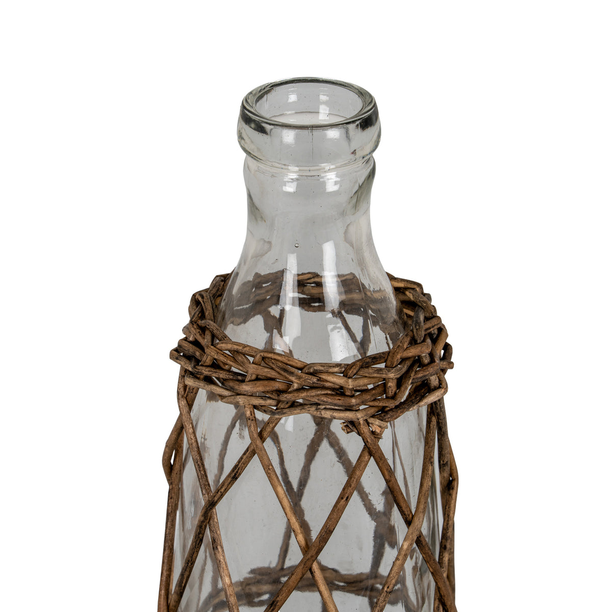 Briar Collection Medium Glass And Wicker Bottle Carafe by Hill Interiors - image 3