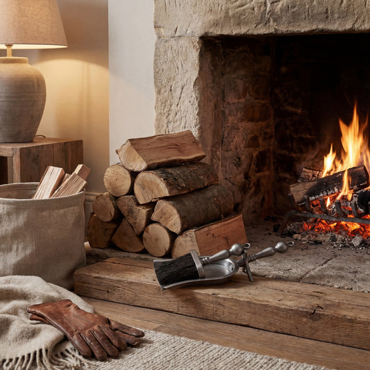 Hearth Tidy Set in Antique Pewter Effect Finish by Hill Interiors
