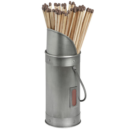 Antique Pewter Match Holder With 60 Matches by Hill Interiors - image 2