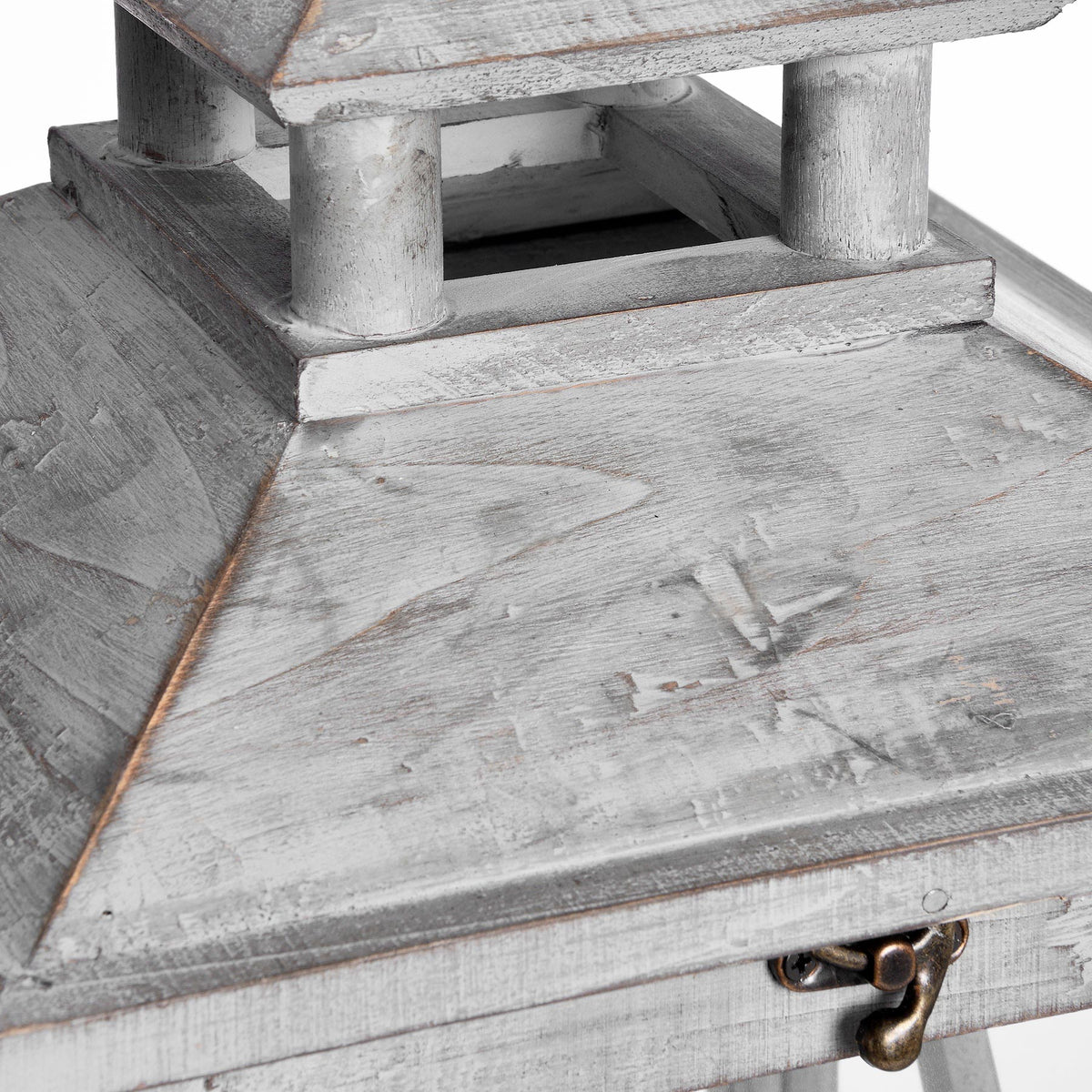 Set Of Three Wooden Lanterns With Traditional Cross Section by Hill Interiors - image 2