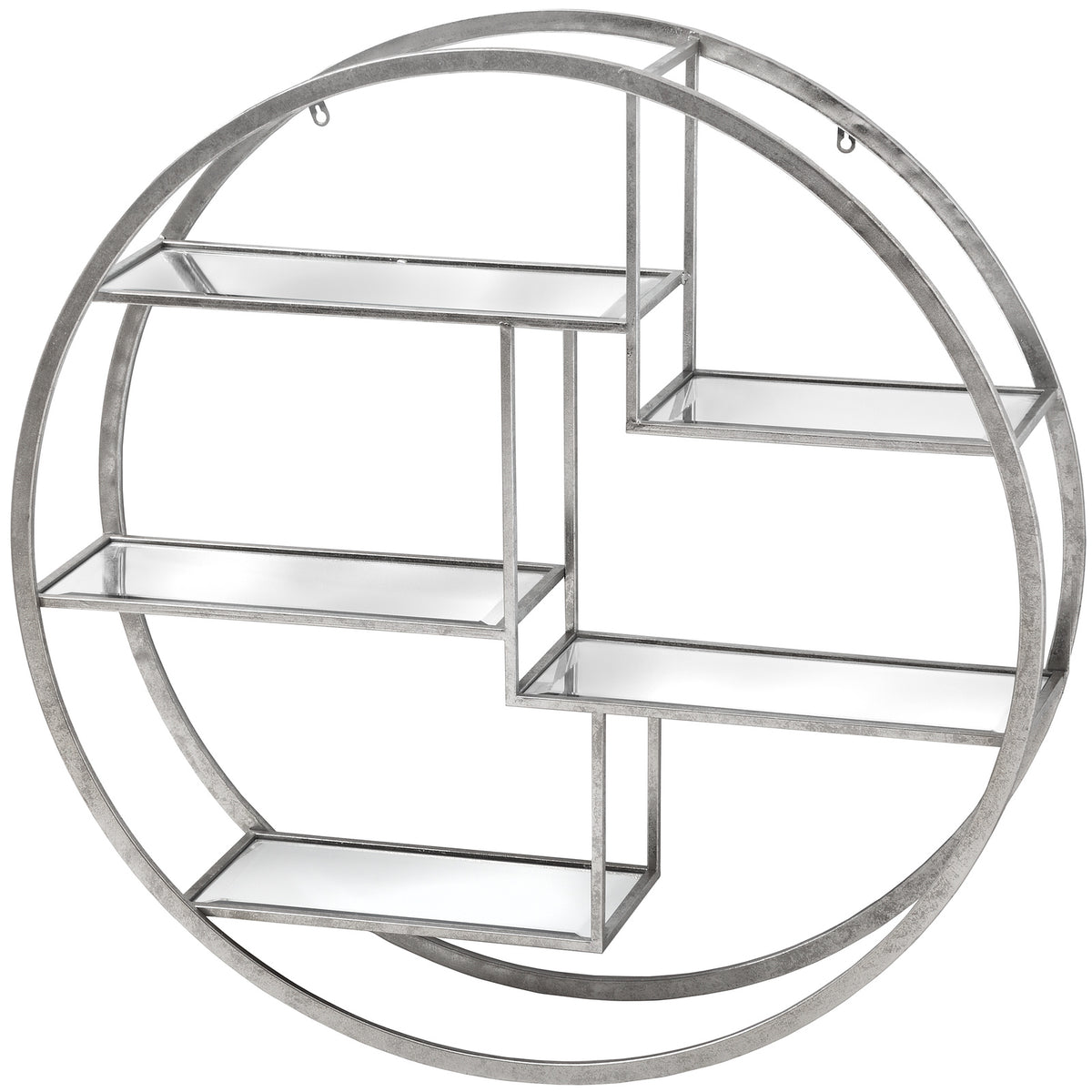 Large Circular Silver Wall Hanging Multi Shelf by Hill Interiors - image 2