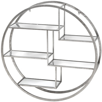 Large Circular Silver Wall Hanging Multi Shelf by Hill Interiors - image 2