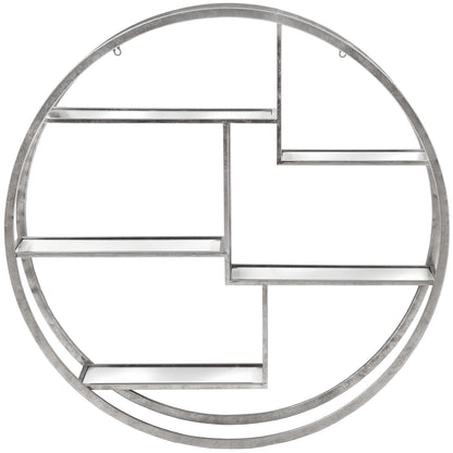 Large Circular Silver Wall Hanging Multi Shelf by Hill Interiors - image 3