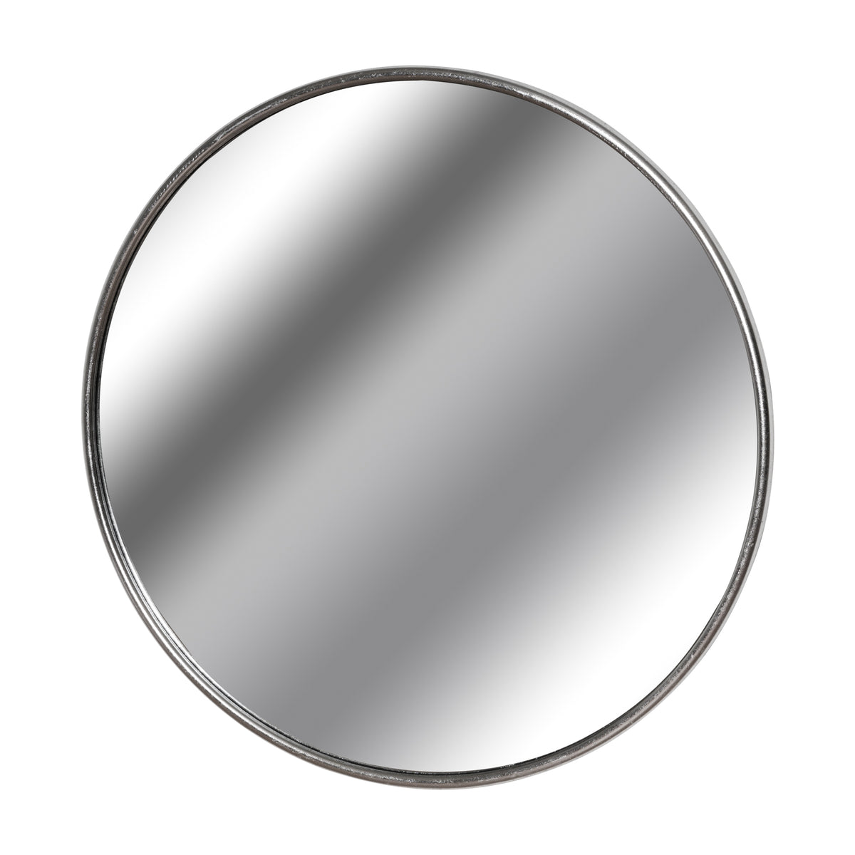 Silver Foil Large Circular Metal Wall Mirror by Hill Interiors