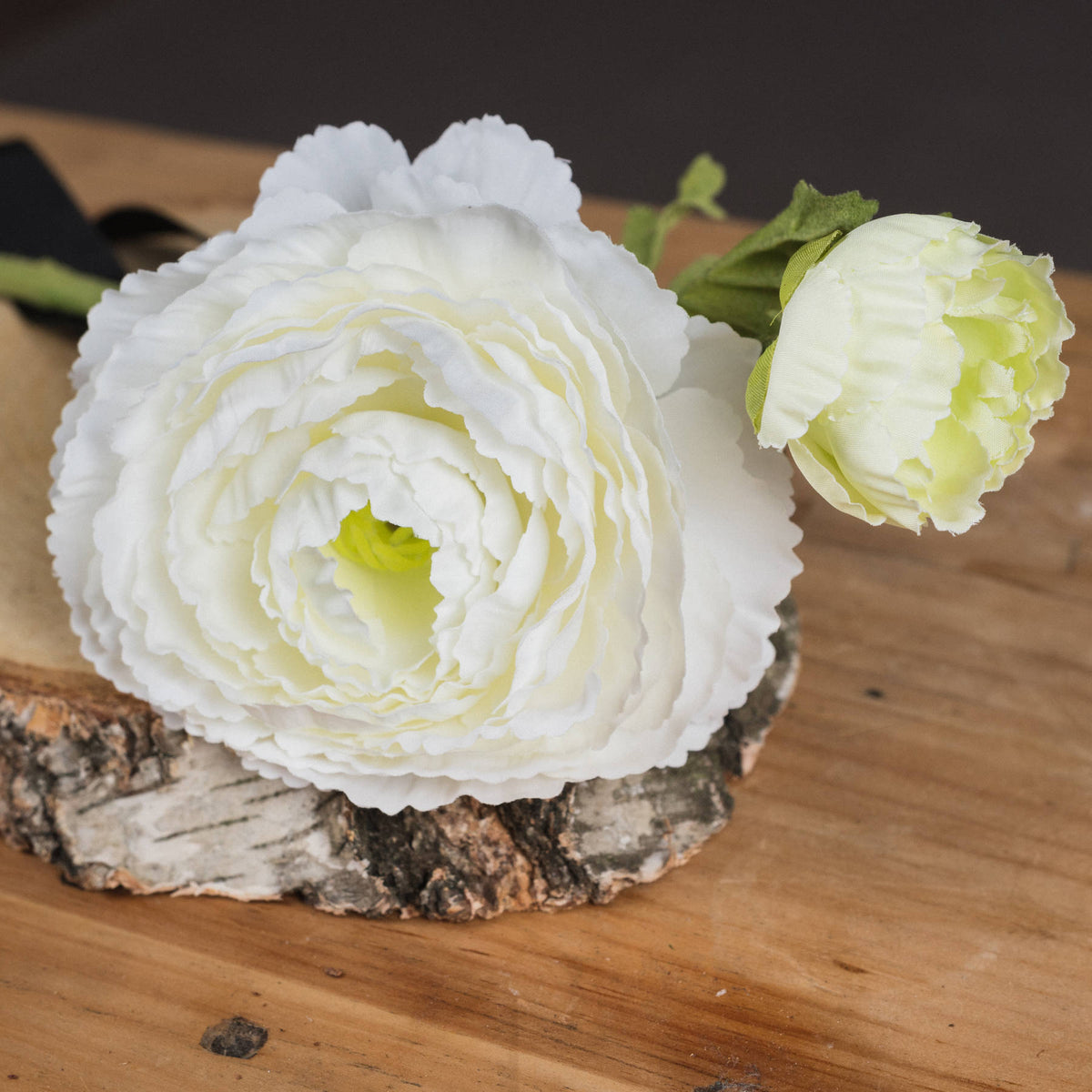 White Ranunculus Spray by Hill Interiors - image 3