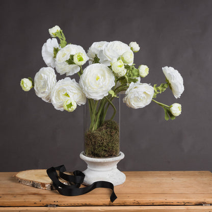 White Ranunculus Spray by Hill Interiors