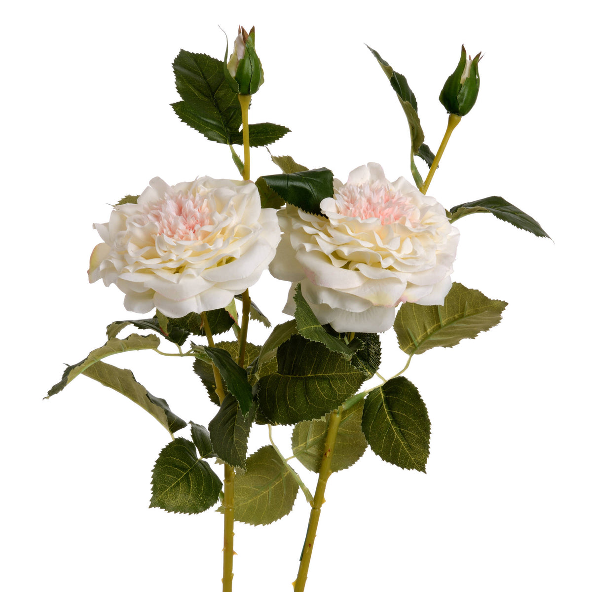 White Garden Rose Spray by Hill Interiors - image 4