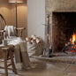Hand Turned Stag Companion Set In Polished Nickel by Hill Interiors