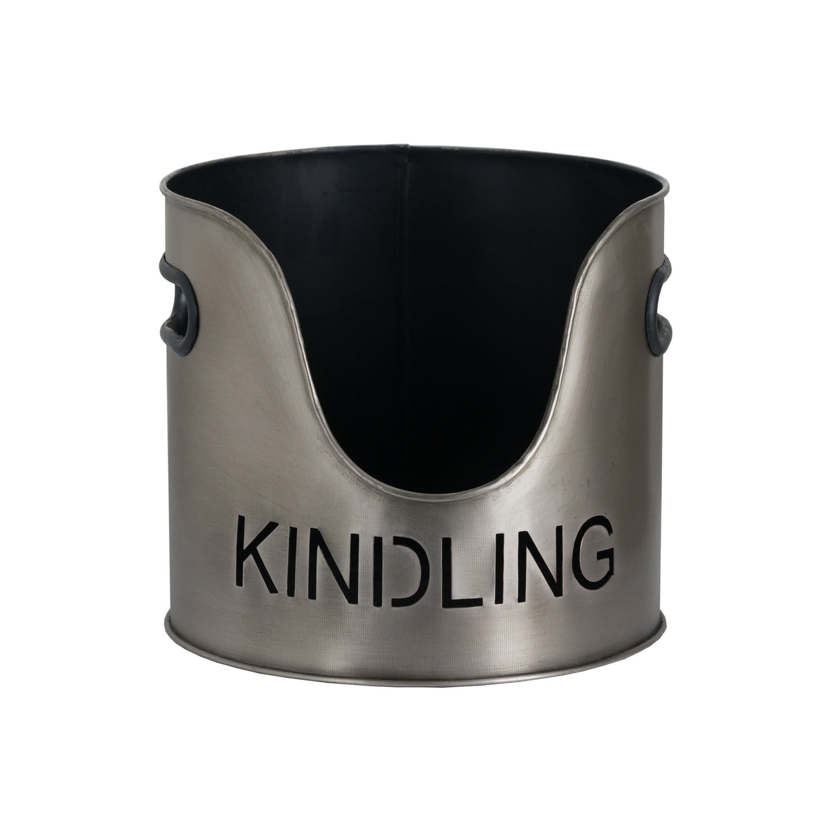 Pewter Finish Logs And Kindling Buckets & Matchstick Holder by Hill Interiors - image 4