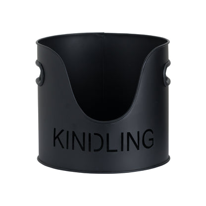 Black Finish Logs And Kindling Buckets & Matchstick Holder by Hill Interiors - image 4