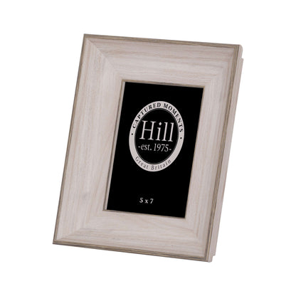 White Washed Wood Photo Frame 5X7 by Hill Interiors