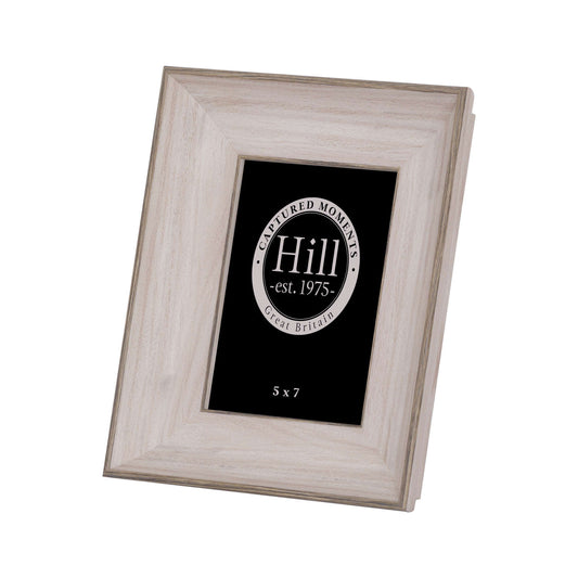 White Washed Wood Photo Frame 5X7 by Hill Interiors