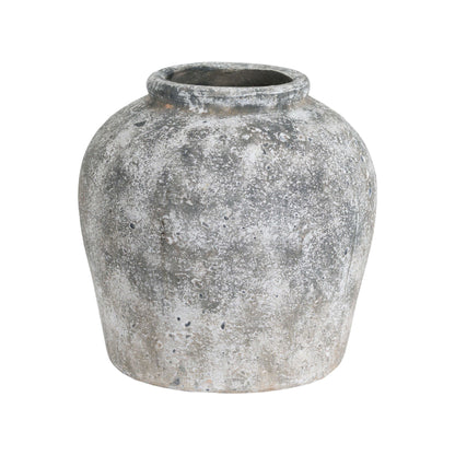 Aged Stone Ceramic Vase by Hill Interiors