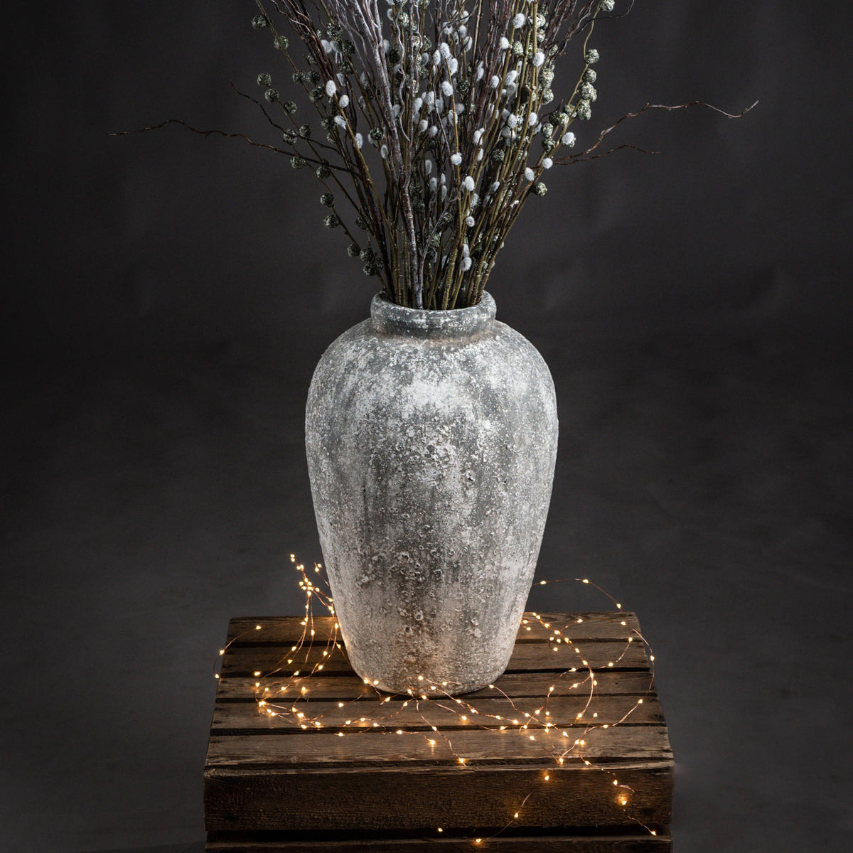 Aged Stone Tall Ceramic Vase by Hill Interiors - image 4