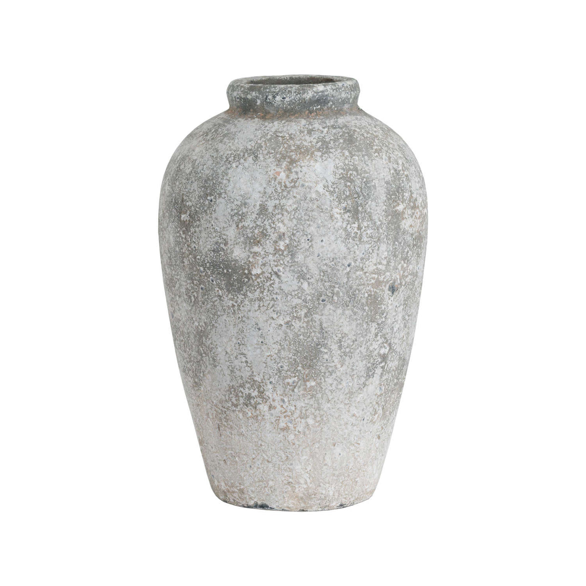 Aged Stone Tall Ceramic Vase by Hill Interiors
