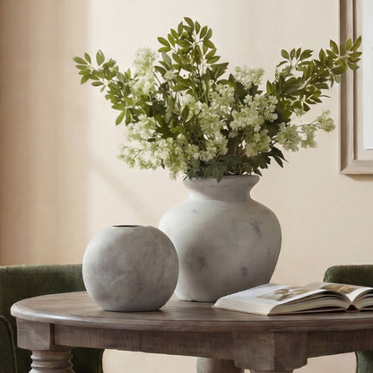 Darcy Antique White Vase by Hill Interiors