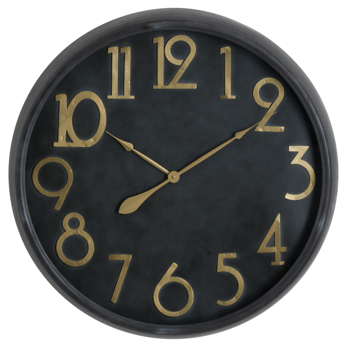 Soho Brass And Black Large Clock by Hill Interiors