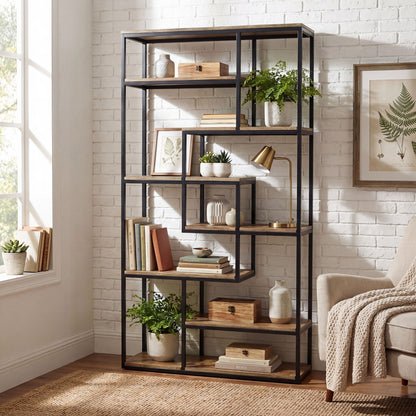 Multi Shelf Industrial Shelf Unit by Hill Interiors