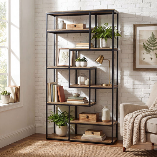 Multi Shelf Industrial Shelf Unit by Hill Interiors