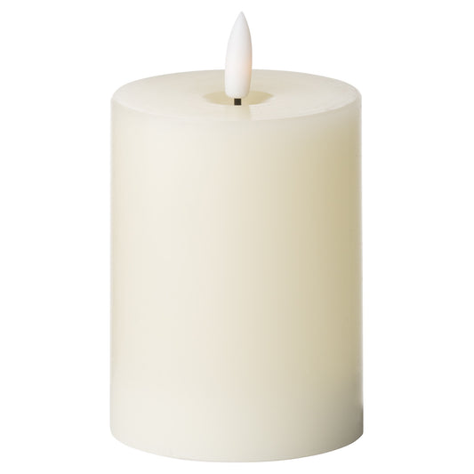 Luxe Collection Natural Glow 3 x 4 LED Cream Wax Candle by Hill Interiors