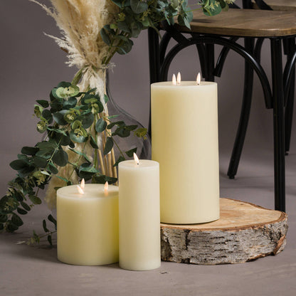 Luxe Collection Natural Glow 3 x 8 LED Cream Wax Candle by Hill Interiors - image 4