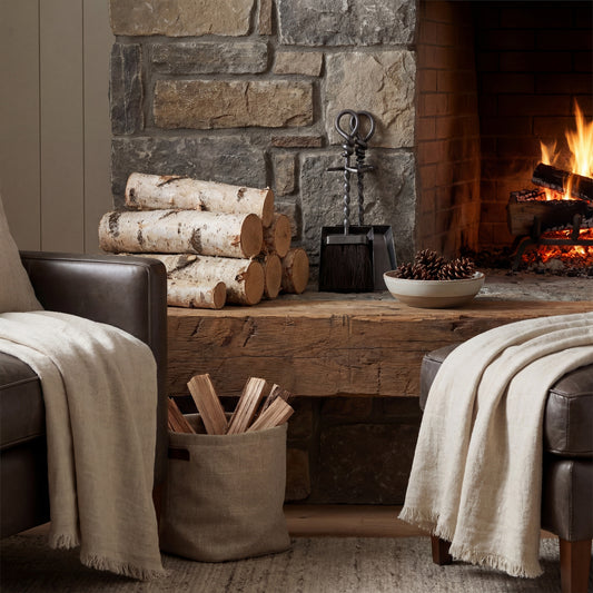 Silver Hearth Tidy Set With Hand Turned Loop Handle by Hill Interiors
