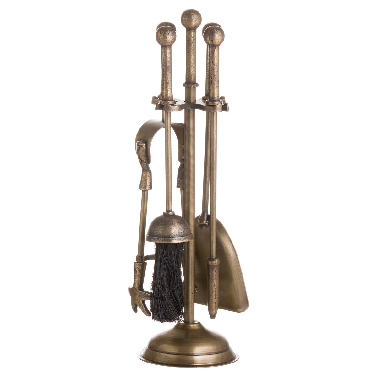 Ball Topped Companion Set In Antique Brass by Hill Interiors - image 2