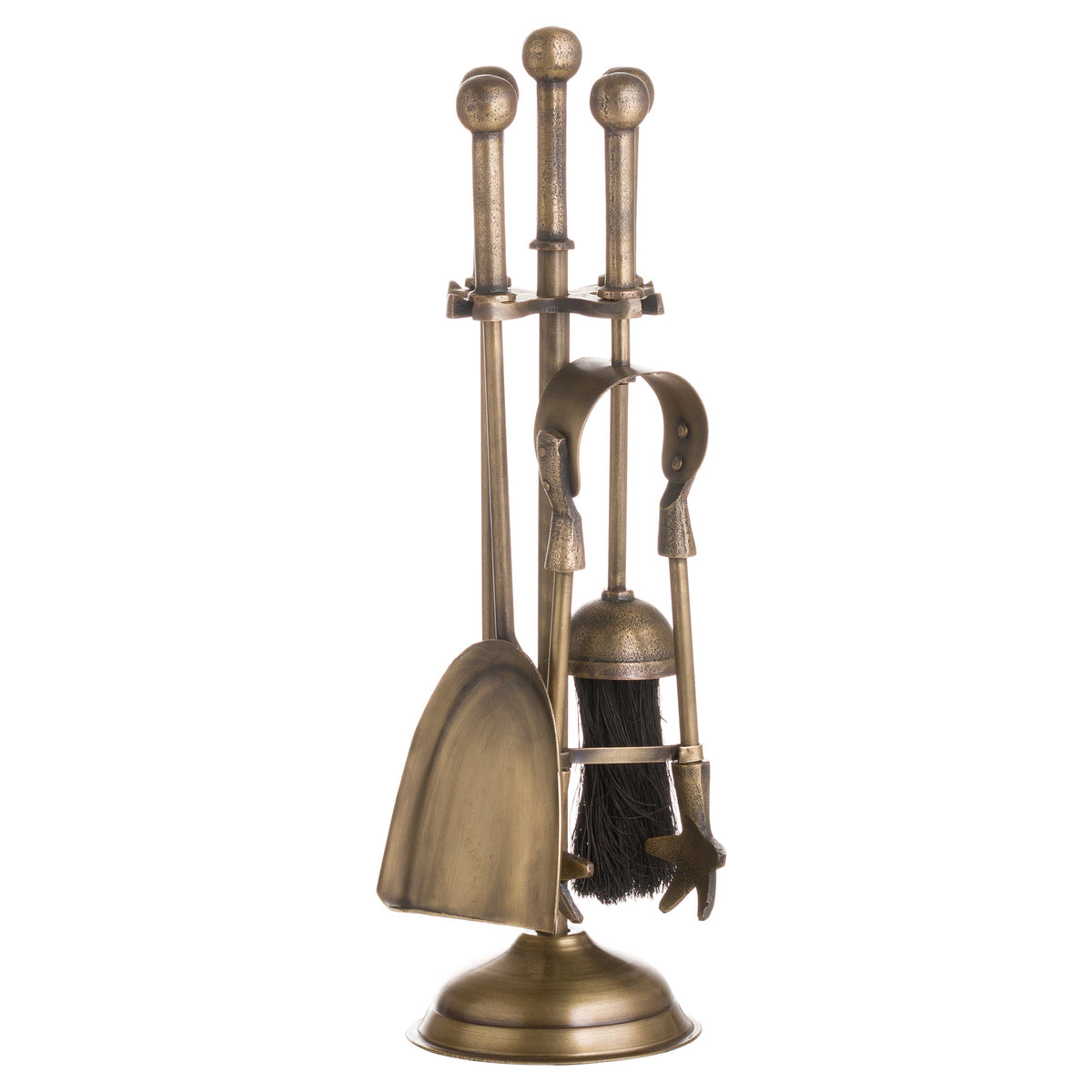 Ball Topped Companion Set In Antique Brass by Hill Interiors - image 3