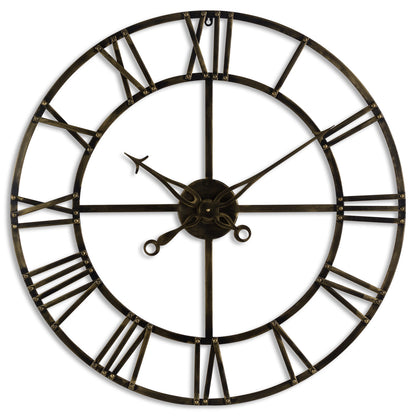Small Antique Brass Skeleton Clock by Hill Interiors