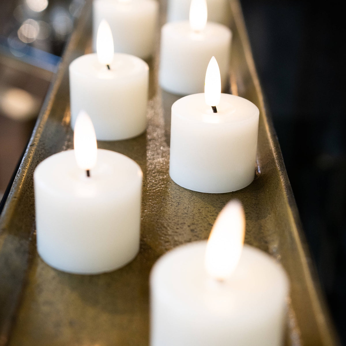 Luxe Collection Set Of 6 Natural Glow Led Tealight Candles by Hill Interiors - image 5