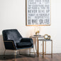 Set Of 2 Gold And Black Marble Tables by Hill Interiors