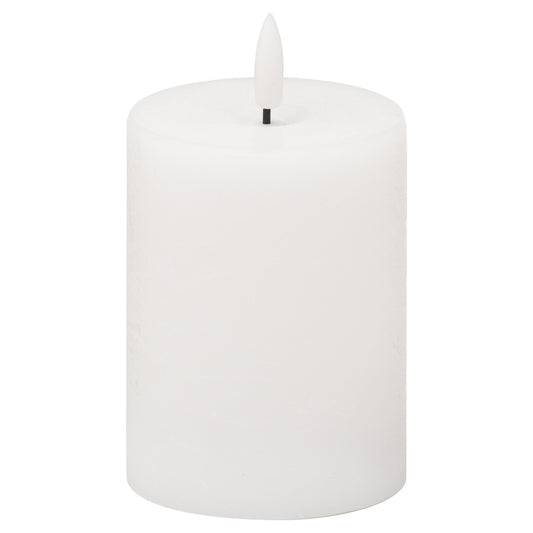Luxe Collection Natural Glow 3x4 LED White Wax Candle by Hill Interiors