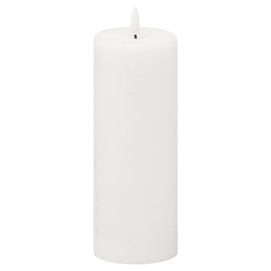 Luxe Collection Natural Glow 3x8 LED White Wax Candle by Hill Interiors