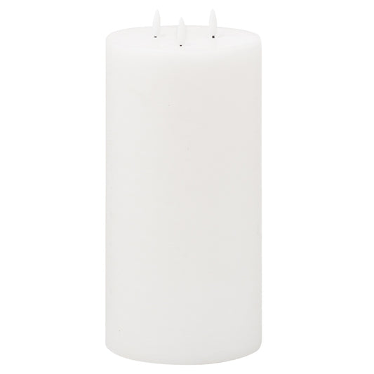 Luxe Collection Natural Glow 6x12 LED White Wax Candle by Hill Interiors