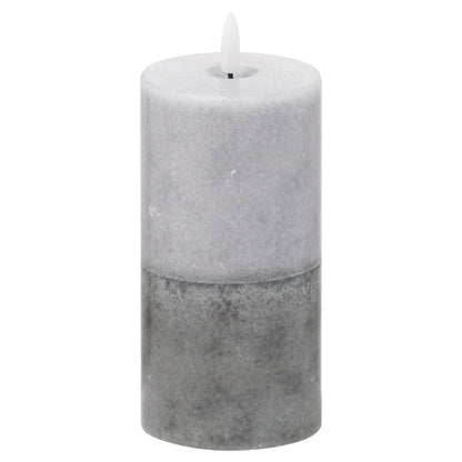 Luxe Collection Natural Glow 3x6 Stone LED Wax Candle by Hill Interiors