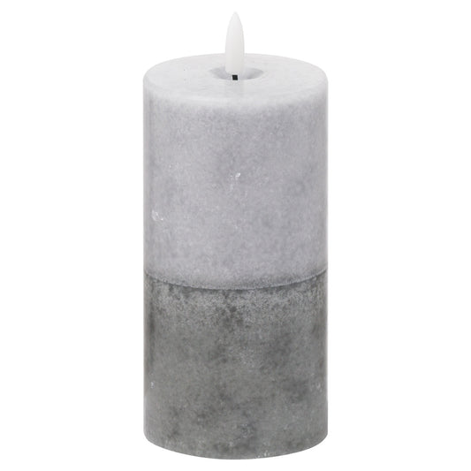 Luxe Collection Natural Glow 3x6 Stone LED Wax Candle by Hill Interiors