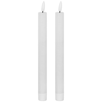 Luxe Collection Natural Glow S/ 2 White LED Dinner Candles by Hill Interiors